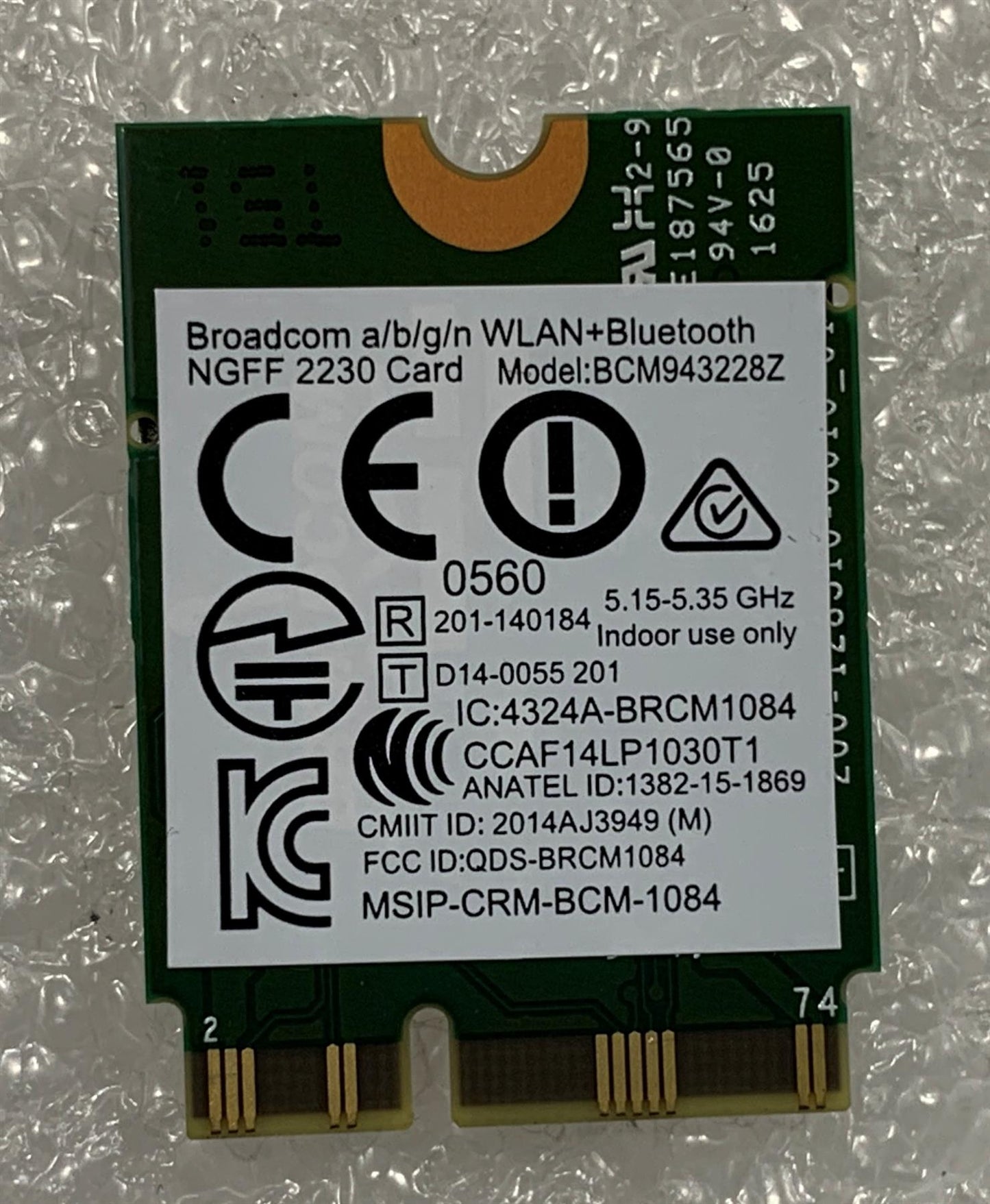 HP 797884-001 Broadcom BCM943228ZH_1 NGFF 2230 Wifi Wi-Fi WLAN Wireless Card NEW