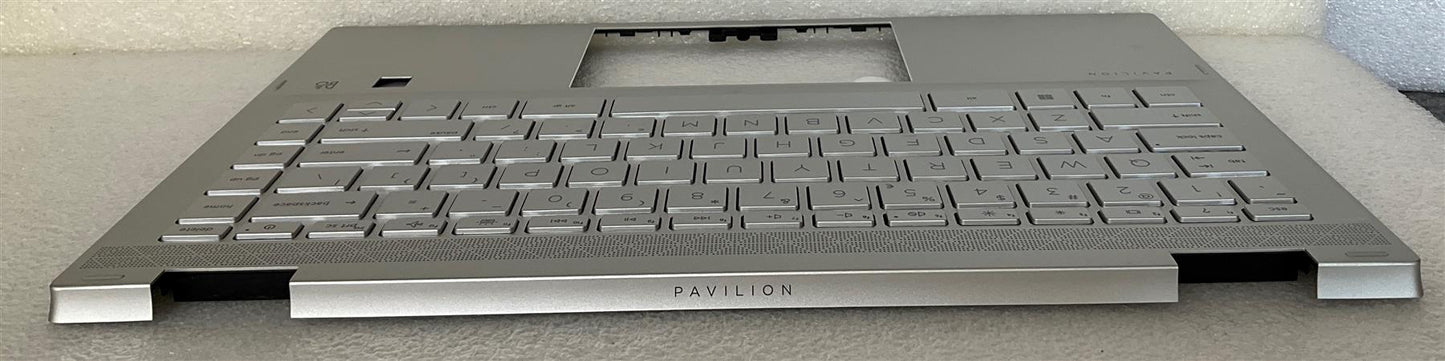 HP PAVILION X360 14-DW M01289-B31 L96521-B31 US International Keyboard Palmrest