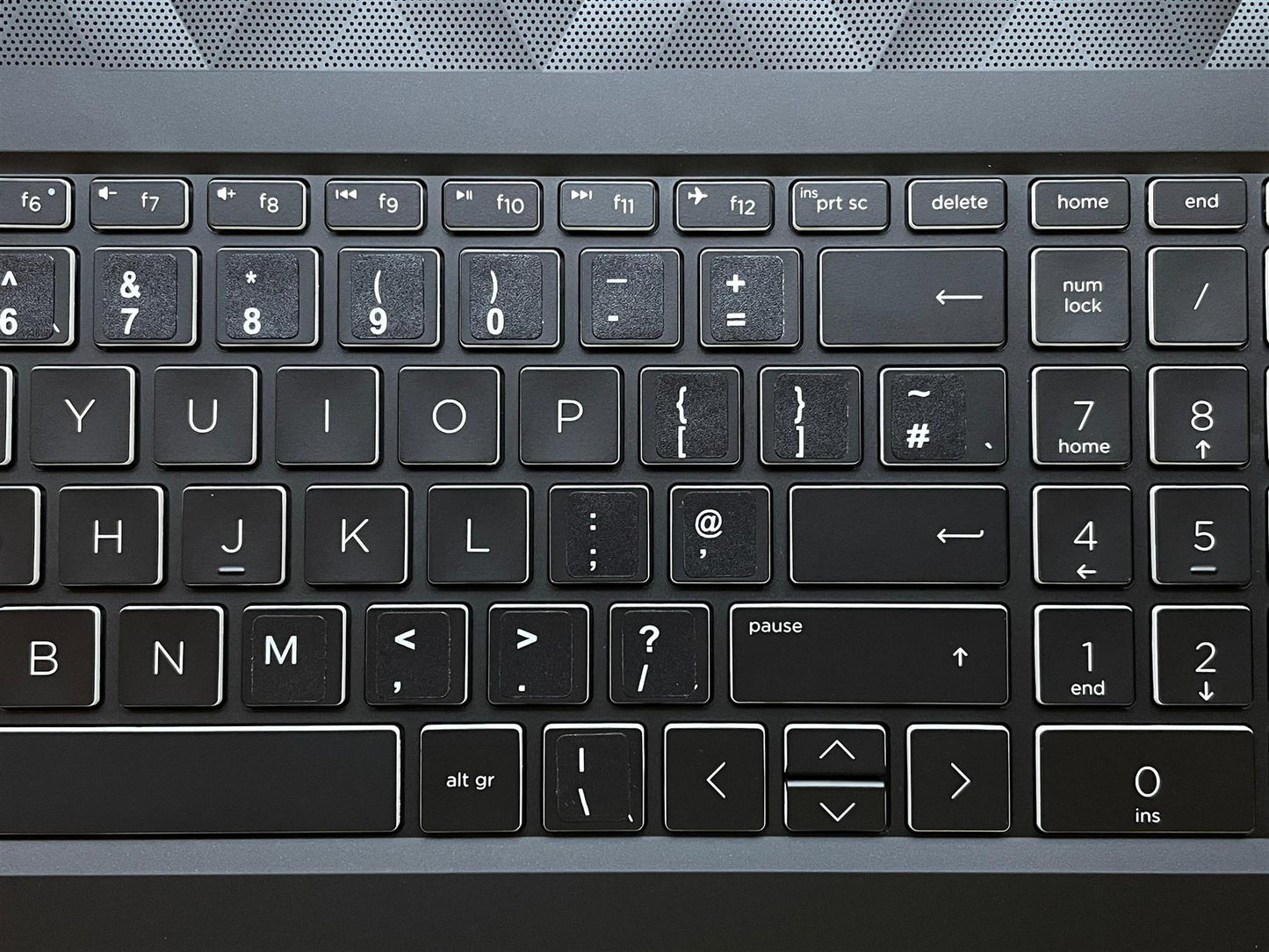 HP Pavilion Gaming 17-CD 17T-CD L61162-031 UK English Keyboard Palmrest Stickers