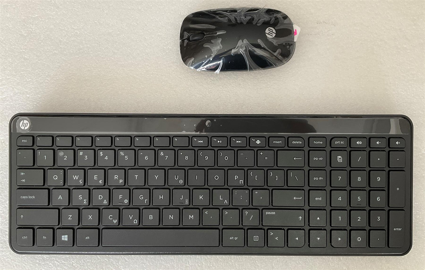 HP Yellowstone Vesuvius 801523-151 801523-152 Greek USB Wireless Keyboard Mouse