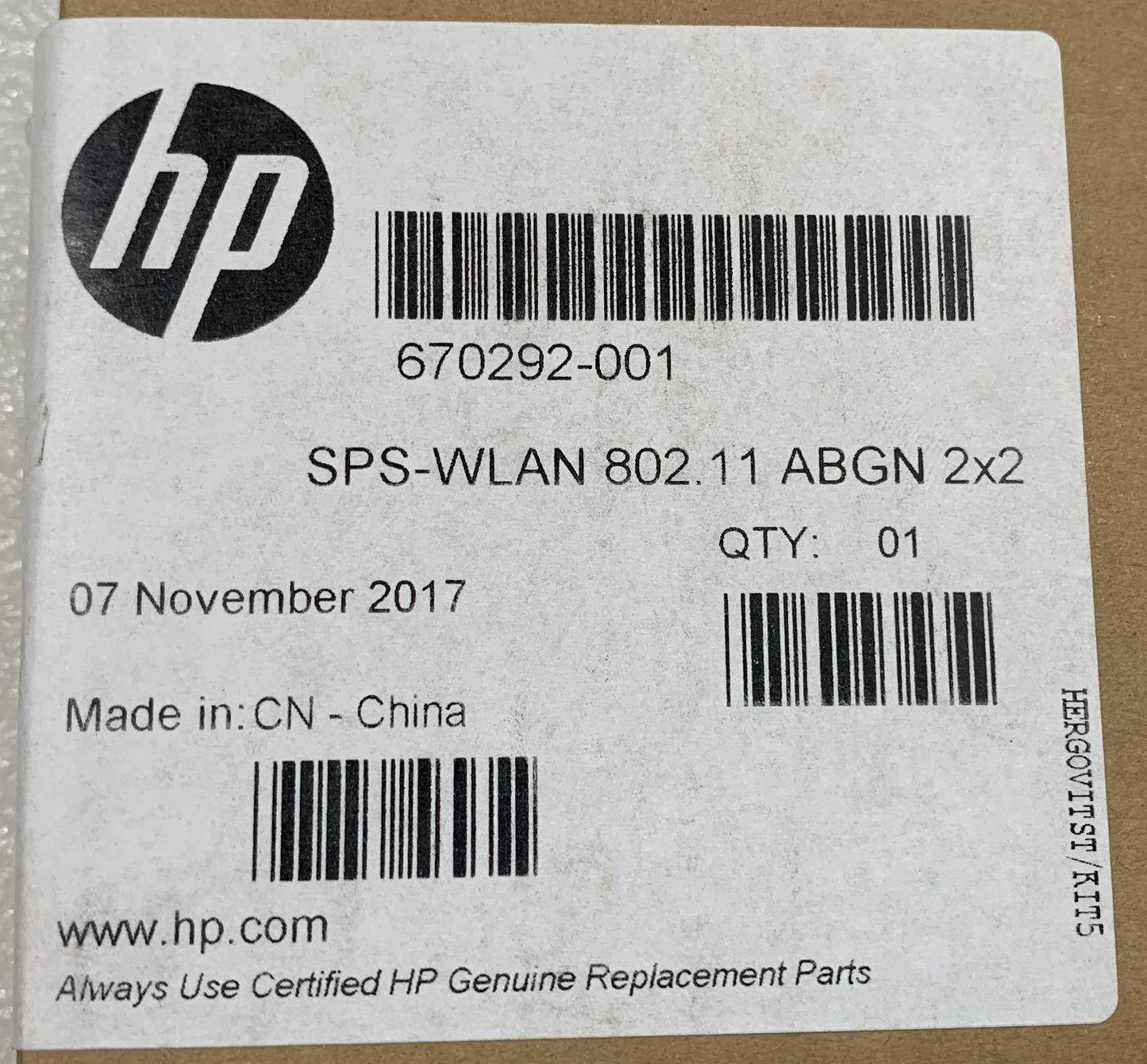 Wireless-AC 3160ngw HP 670292-001 Intel Centrino Advanced-N 6235 Wifi Wi-Fi WLAN Wireless Card NEW