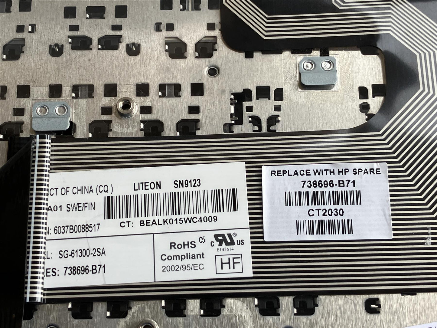 For HP PROBOOK 650 655 G1 738696-B71 Keyboard Sweden Finland Genuine NEW