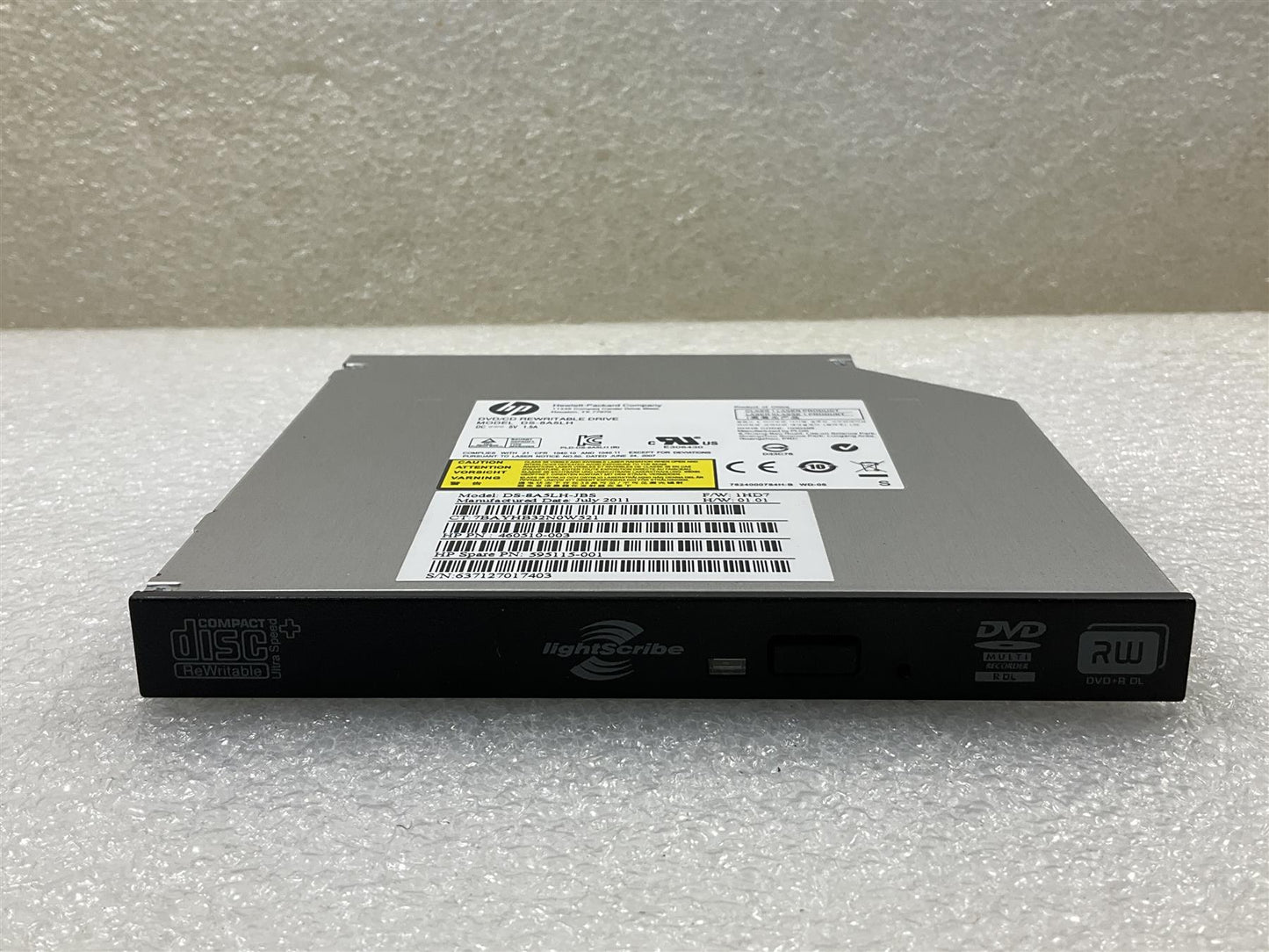 For HP 460510-003 DS-8A5LH DVD Drive 12.7 Optical Disc Drive Writer SATA RW ODD