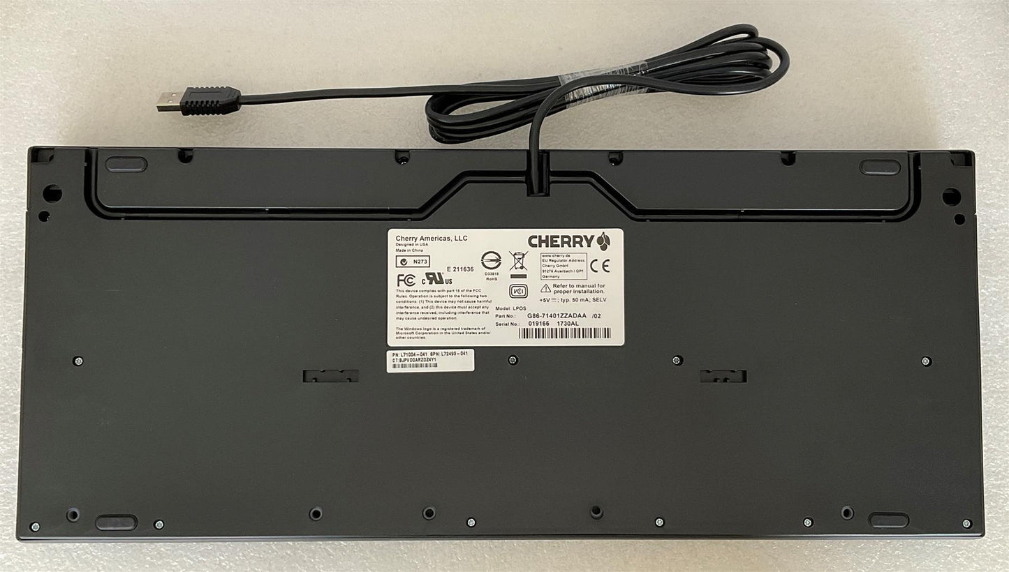 HP CHERRY G86 71401 L71004-041 L72493-041 German Germany GR POS USB Keyboard NEW