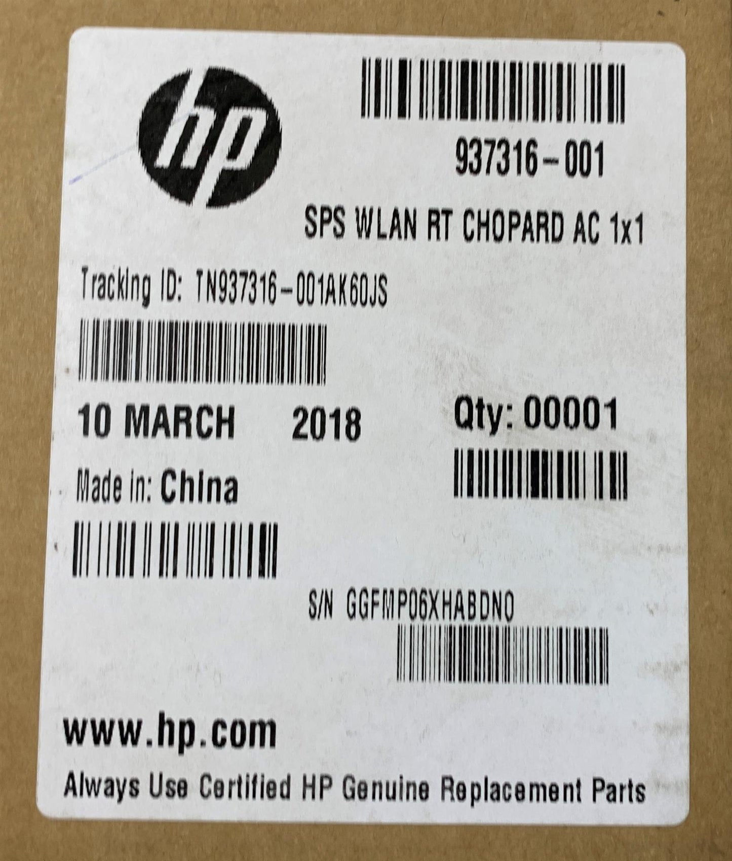 A102 - HP 937316-001 Realtek RTL8821CE Wifi Wi-Fi WLAN Wireless Card Genuine NEW