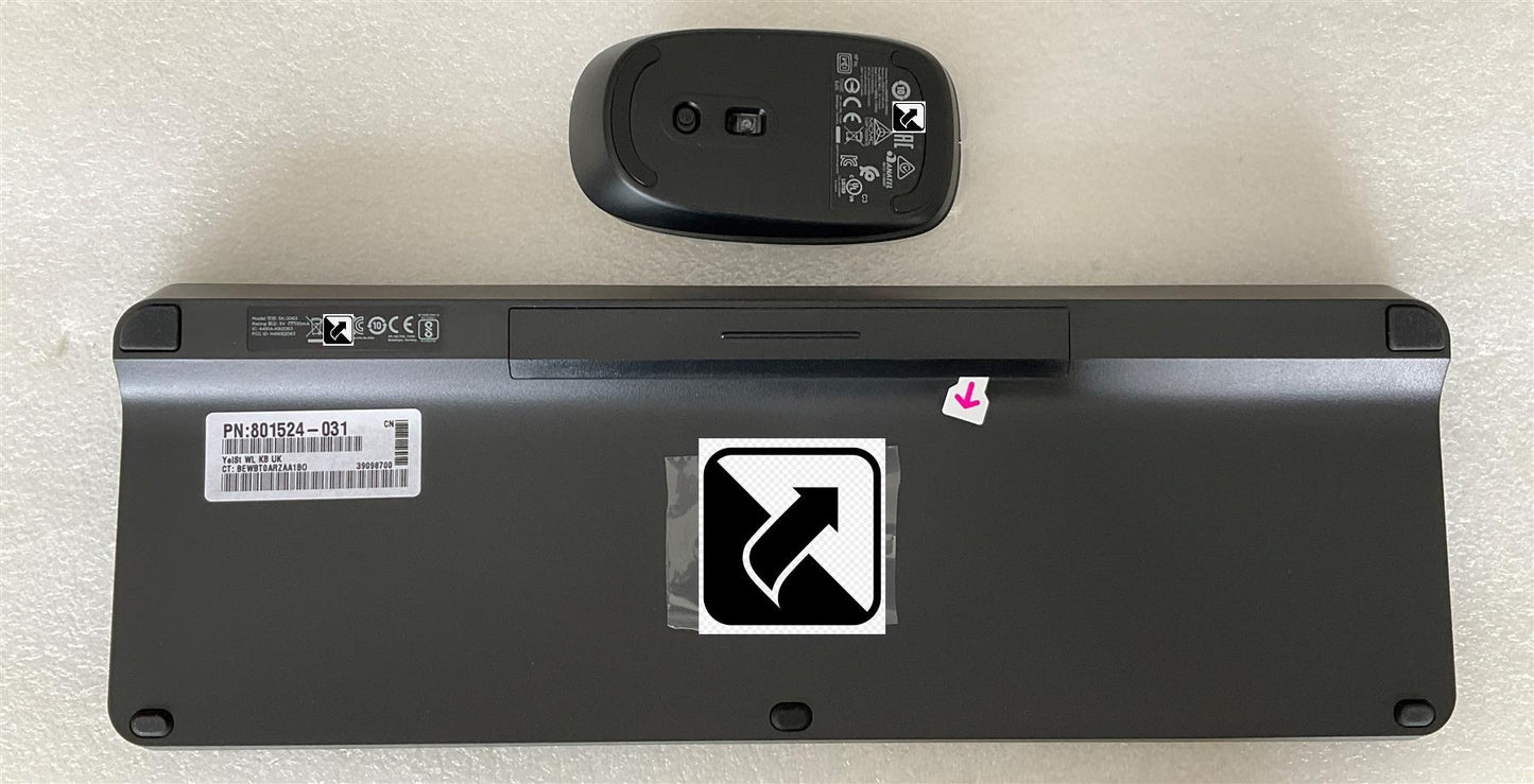 HP Yellowstone Vesuvius N9K63AV#ABU 801524-031 SK-2063 SM-2063 USB Wireless UK English Keyboard