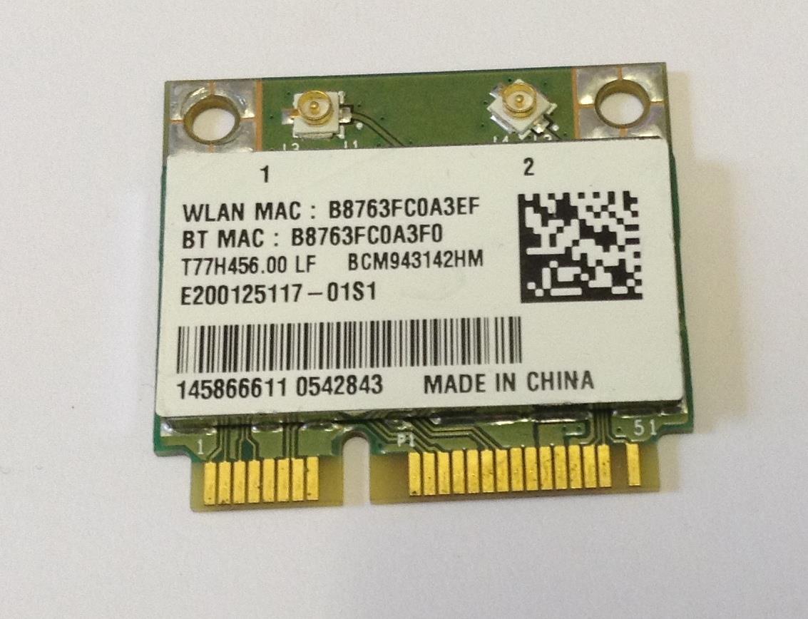 For Hp laptops and computer and also for Lenovo laptops Broadband BCM943142HM Wireless Card Half mini Broadband BCM943142HM HP Stream 13 13-C102NA Sony Vaio SVF152C29M HP Pavilion 15 p245sa Dell Inspiron 17R 5720 Sony Vaio SVF152C29M SVF15 H