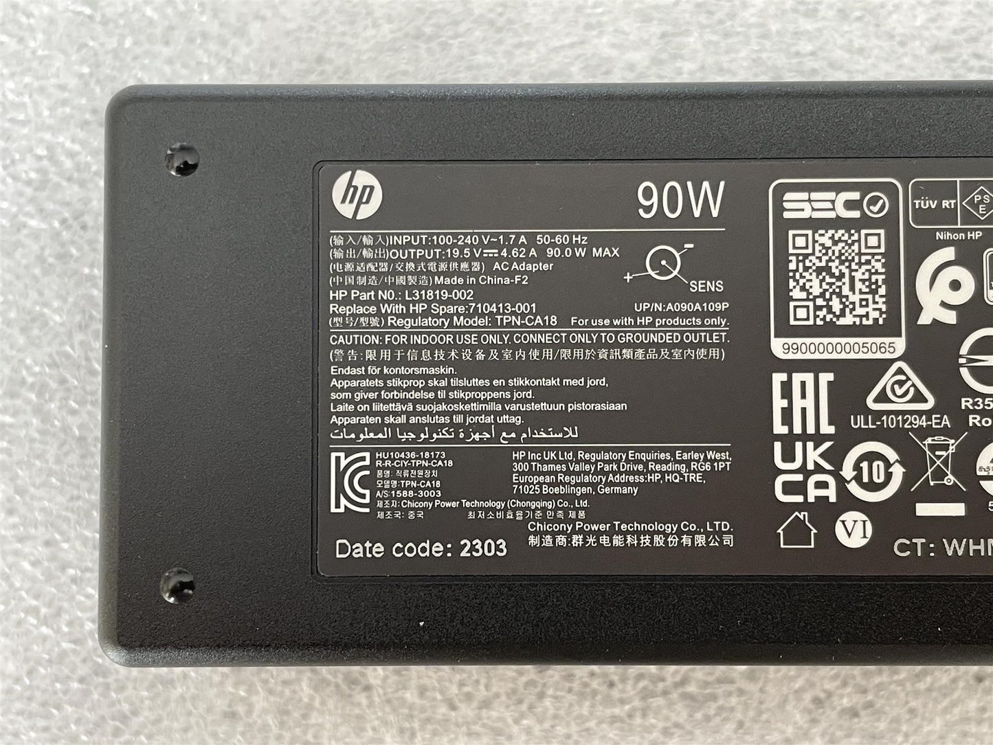 HP 710413-001 L31819-002 TPN-CA18 19.5V 4.62A 90W Power Charger AC Adapter NEW