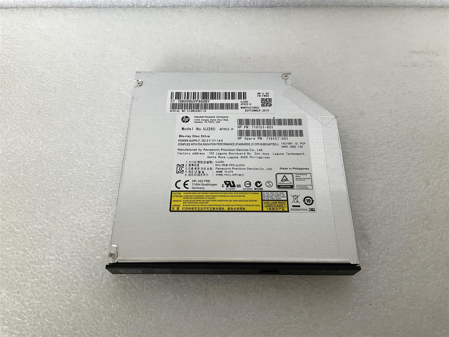 For HP 719101-801 719157-001 DVD Blu-Ray Disc Drive UJ260 SATA Blu Ray NEW