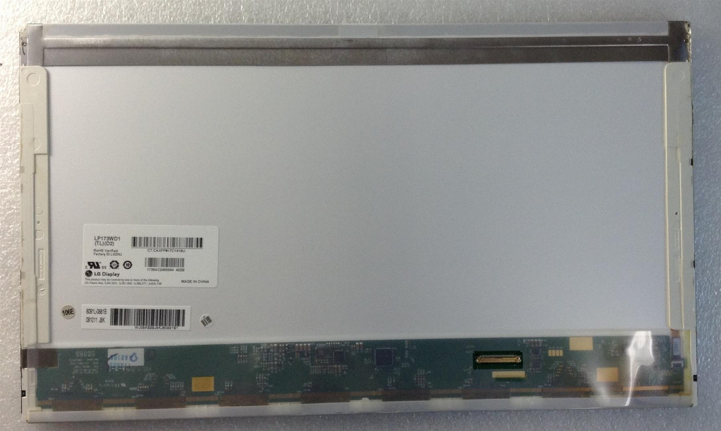 LP173WD1 TL D2 17.3 Screen 17.3 LED Screen Connector is on the Right Hand Side LP173WD1 TL D2 LG Philips