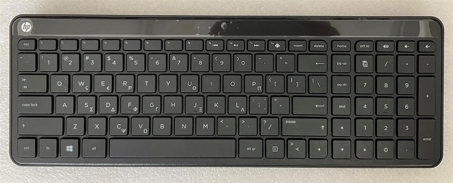 HP Yellowstone Vesuvius 801523-151 801523-152 Greek USB Wireless Keyboard NEW