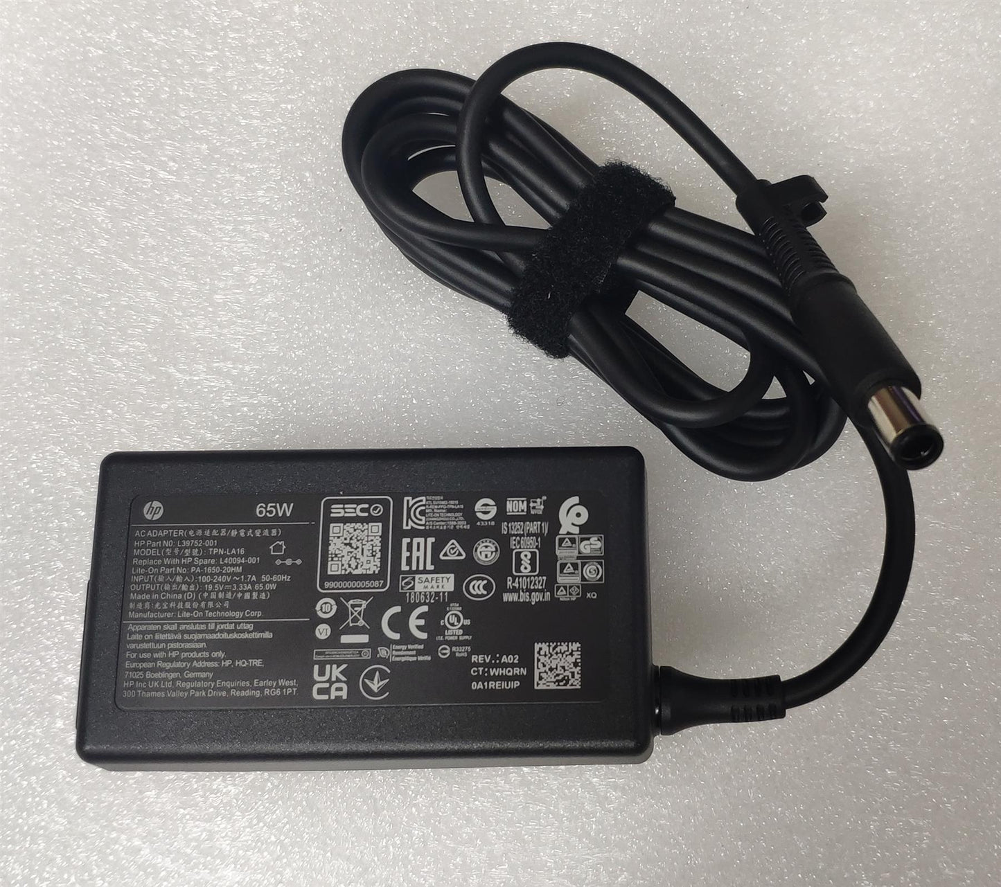 Genuine Original HP 65w PSU Power Adapter PSU Adapter L39752-001 L40094-001 Docking D9Y32AA D9Y32AA#ABU Laptop Monitor Docking Station TPN-LA16 65W 19.5v 3.33A 213351-008 HPI 3320 L39753-001 65W AC Adapter Barrel and pin Type