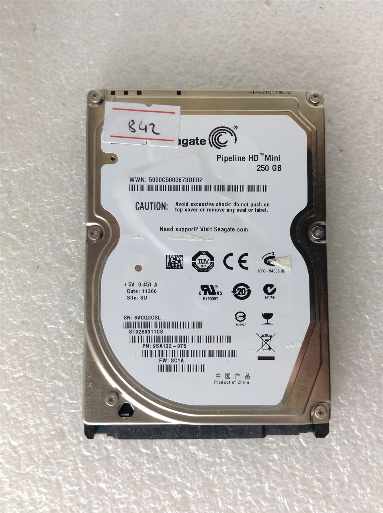 Hard Disk Drive HDD spares parts FAULTY SEAGATE 250GB ST9250311CS 9SA132-075