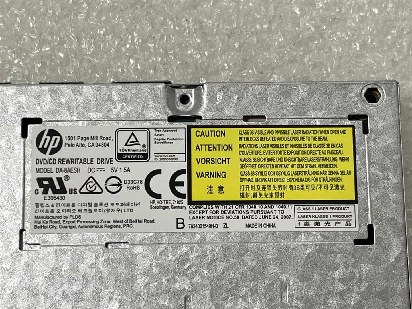 For Hp 920420-003 250 G6 255 G6 ODD DVD Writer 9.0mm 9.5mm RW CD drive writer DA-8AESH 849055-HC3 DU-8AESH-HC3 DU 8AESH