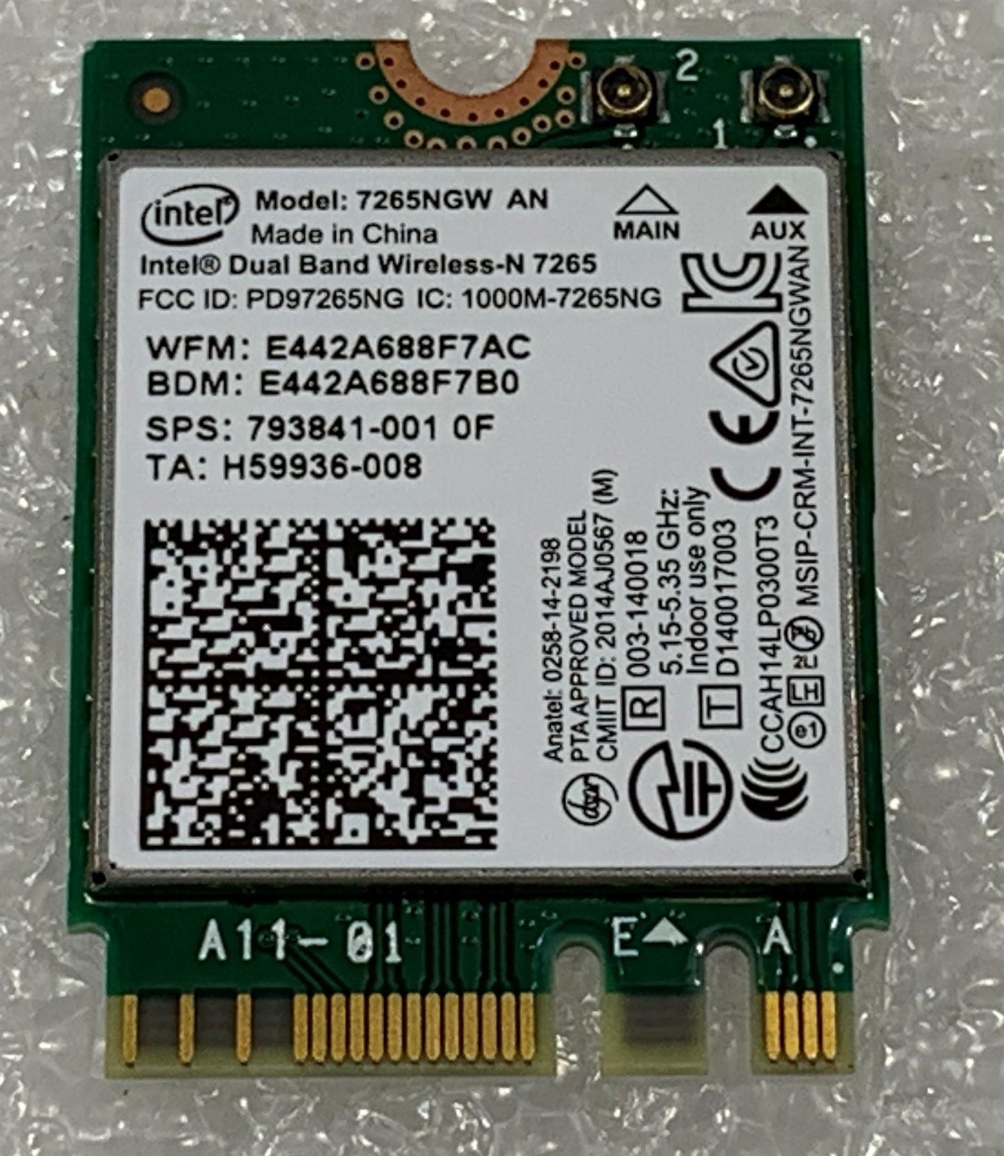 HP 793841-001 Intel Dual Band Wireless N 7265NGW AN Wifi Wi-Fi WLAN CARD NEW