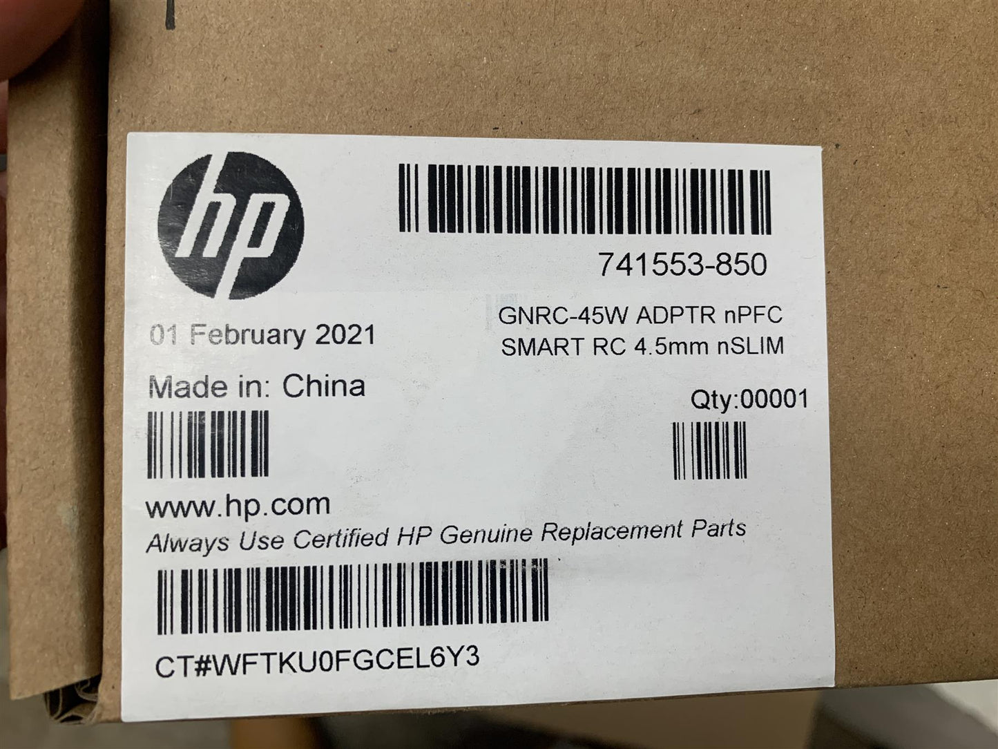 HP 741553-850 854054-002 841727 45W HSTNN-CA40 Power Adapter Adaptor Charger