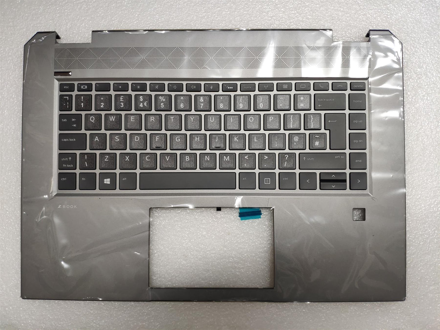 With Stickers, See Photos - HP ZBook Studio G5 L30668-031 English UK Keyboard Palmrest Original STICKER NEW
