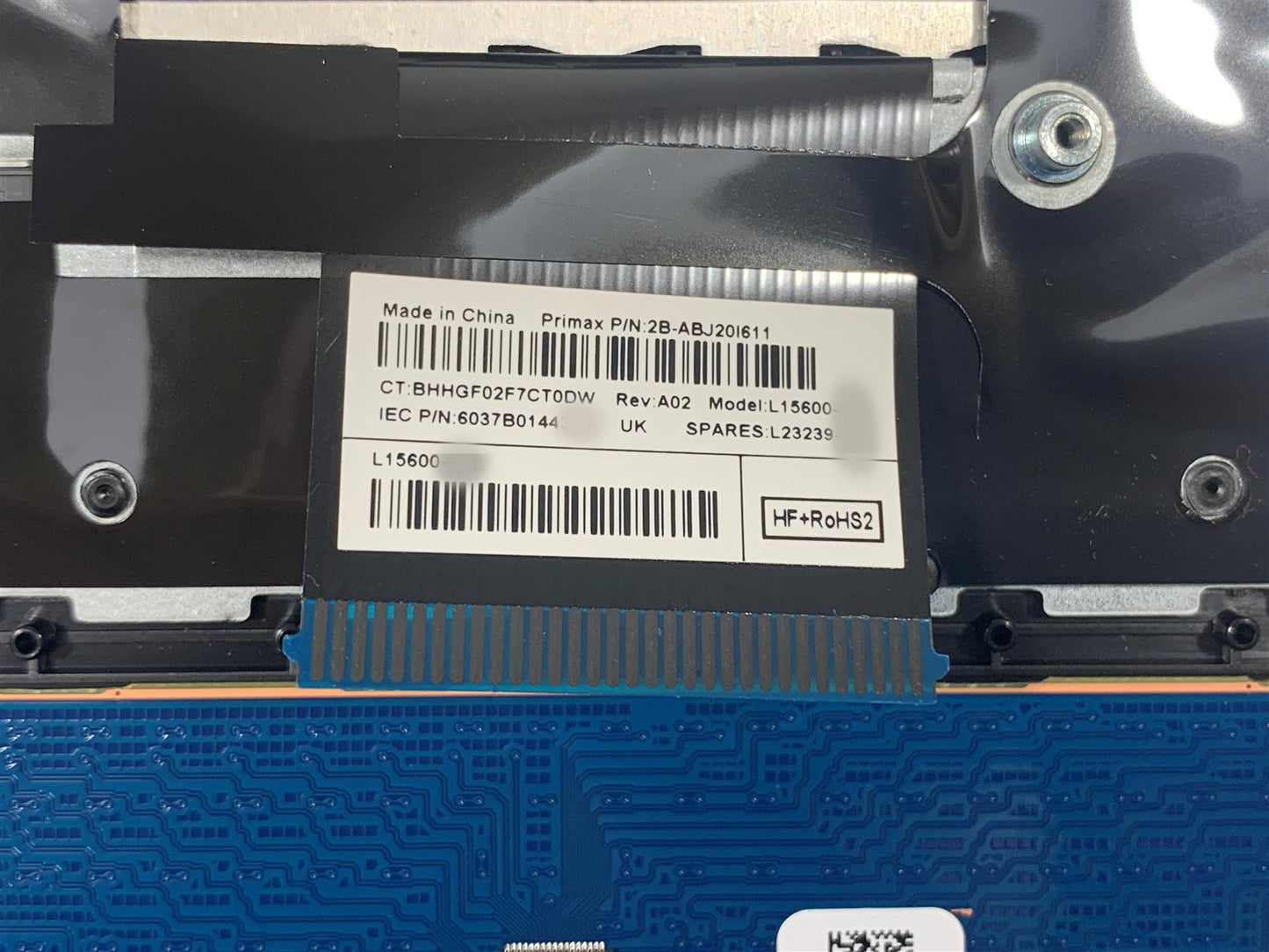 for HP 14-CM 14-CK Laptop L48769-031 L48210-031 UK English Keyboard Palmrest with Stickers