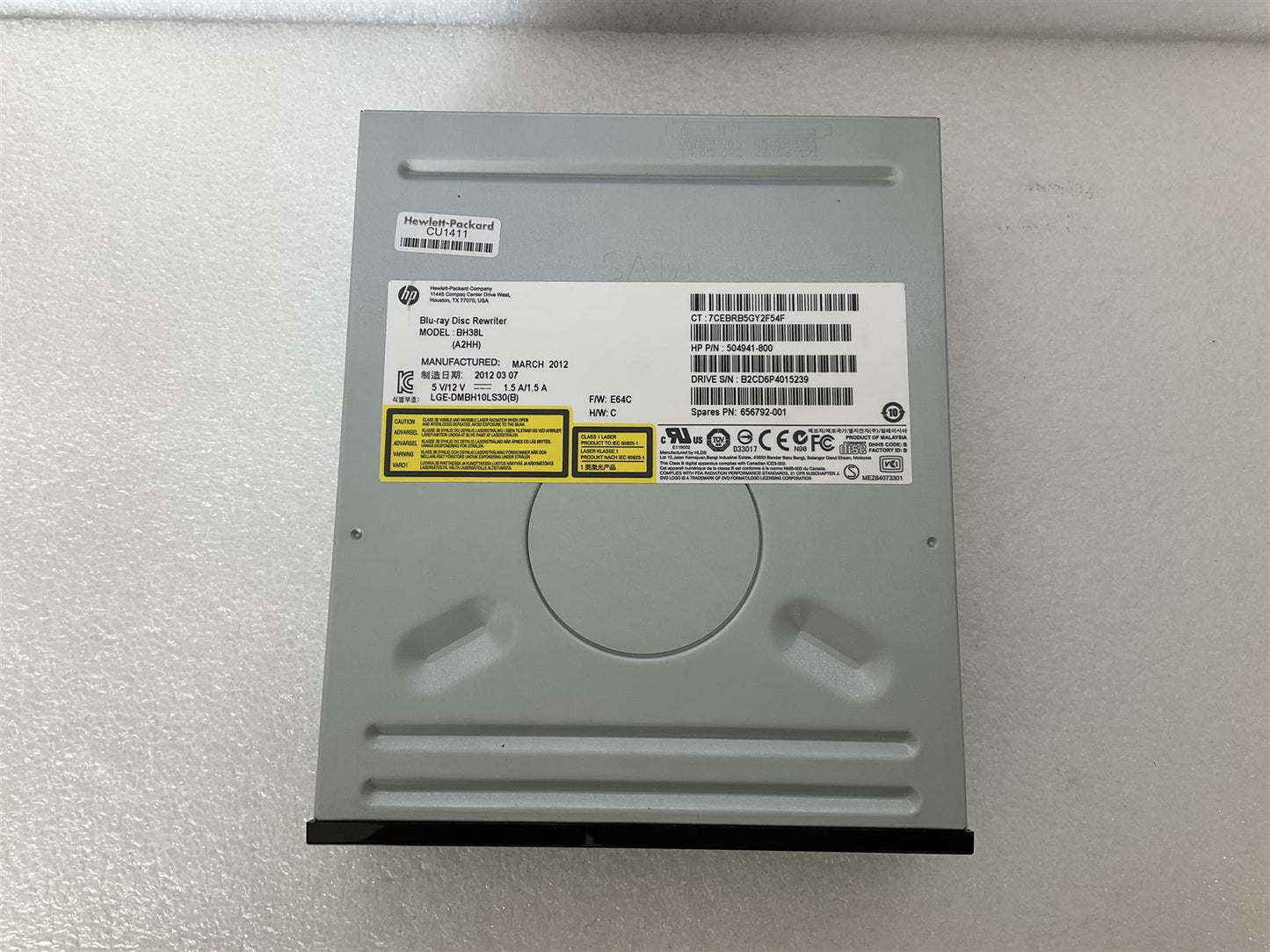 HP 504941-800 656792-001 DVD Blu-ray Disc Rewriter Writer Drive BH38L A2HH 6X 8X