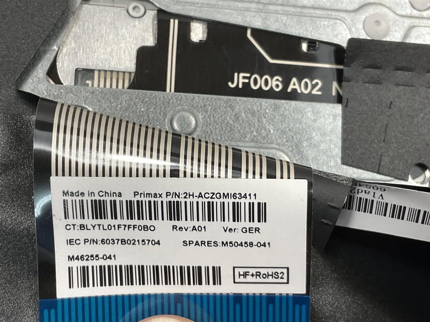 For HP 17-CN 17-CP 17T-CN M53083-041 M50459-041 German GR Palmrest Keyboard NEW