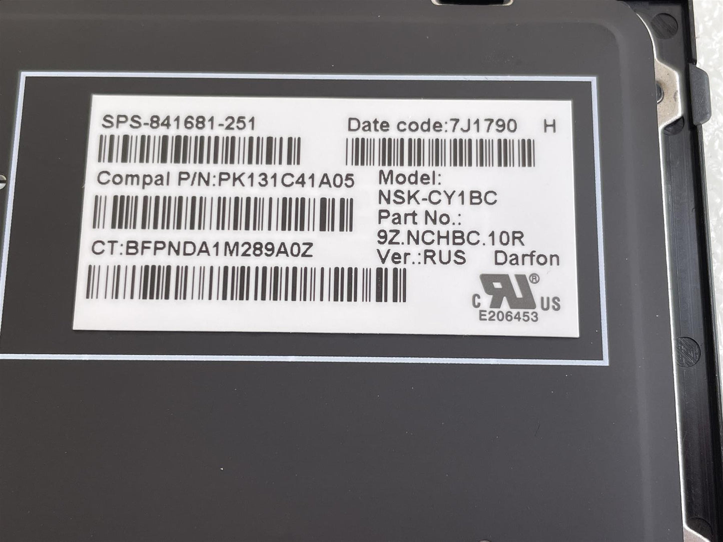 For HP ZBook Studio G3 841681-251 Keyboard Russian Rus Original NEW