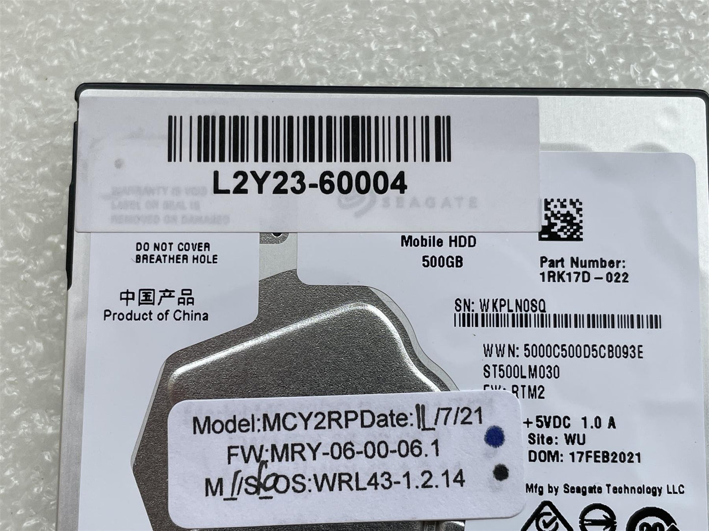 For HP HP DesignJet T2530 MFP 939769-850 Seagate ST500LM030 L2Y23-67005 Compatible with many HP Printers 500GB HDD Hard Disk Drive 2.5 inch SATA NEW