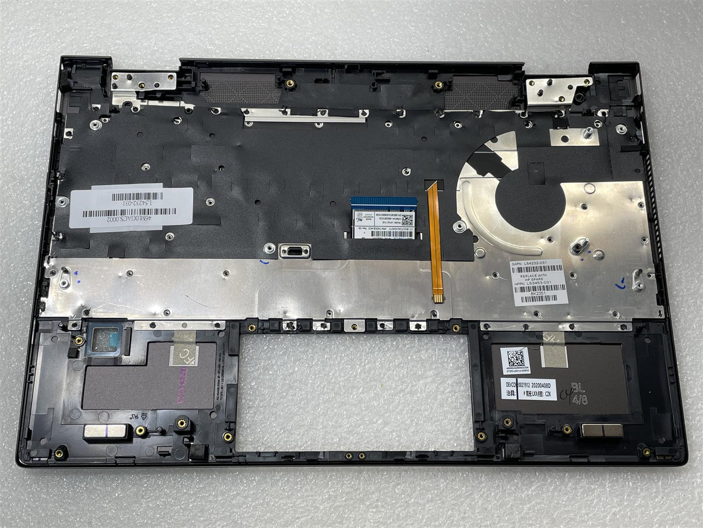 For HP ENVY x360 13-AQ 13Z-AR L54232-031 UK English Palmrest Keyboard Top Cover