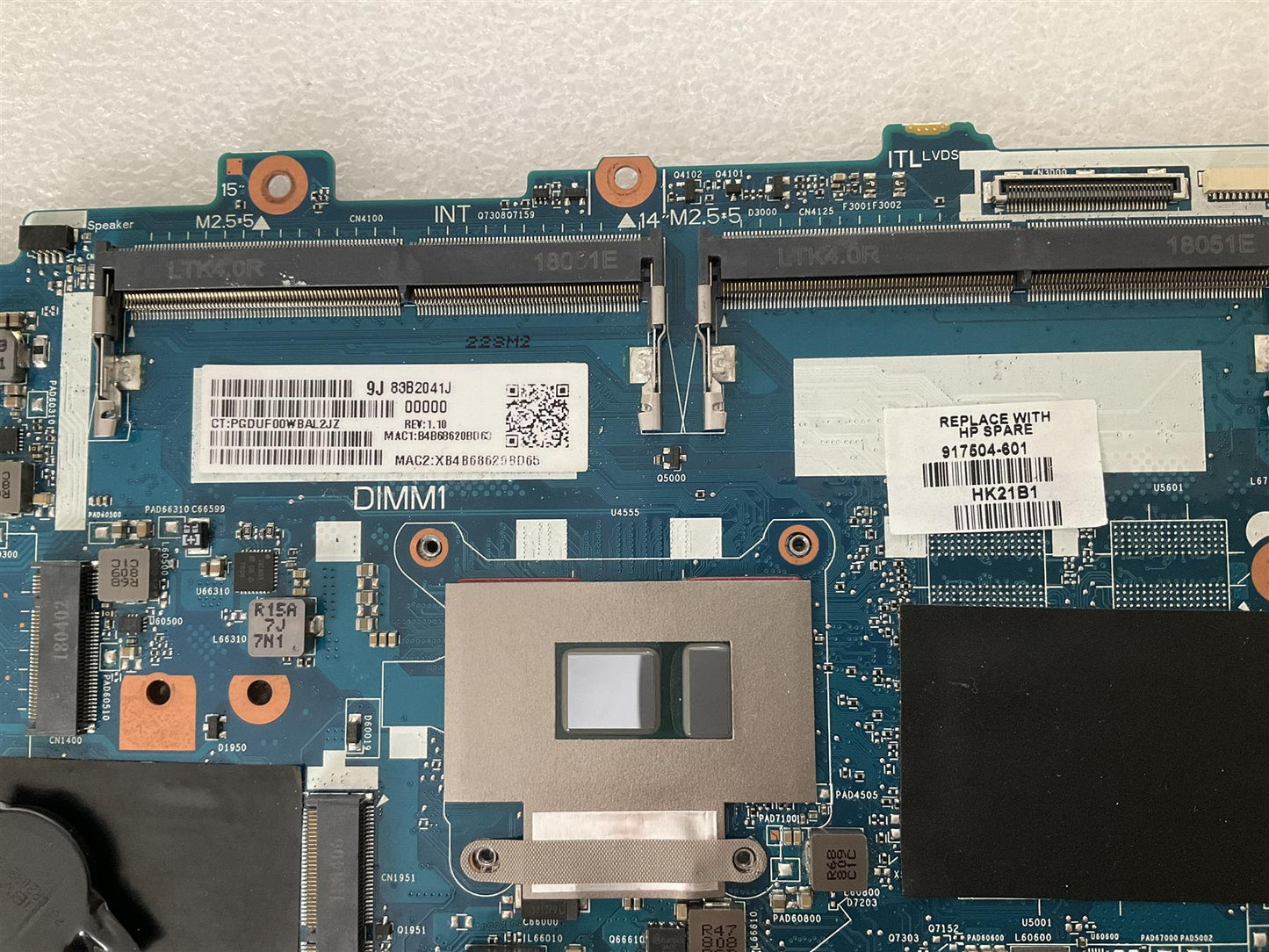 for HP EliteBook 840 850 G4 917504-601 Intel Core I7-7500U UMA Motherboard NEW