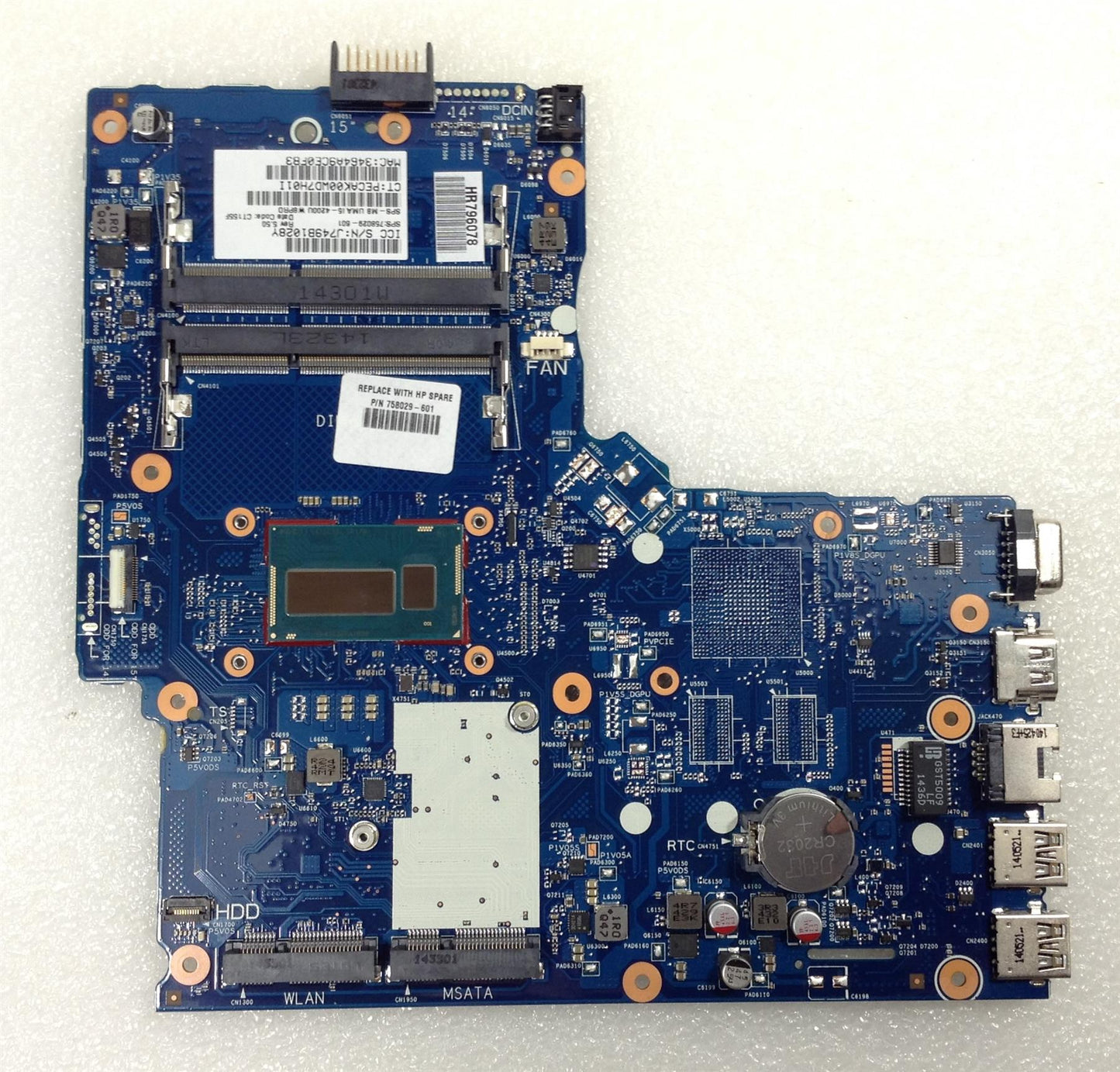 HP 350 G1 355 G2 Notebook PC 758029-601796389 i5-4200U With UMA Motherboard Genuine