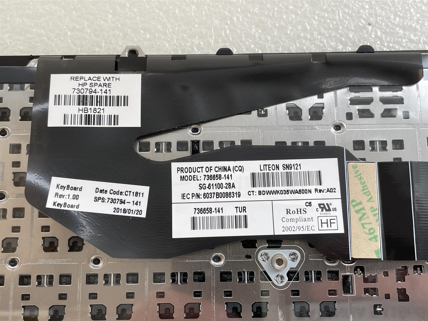 For HP ZBook 14 G2 15u G2 730794-141 Keyboard Turkish Genuine Original NEW