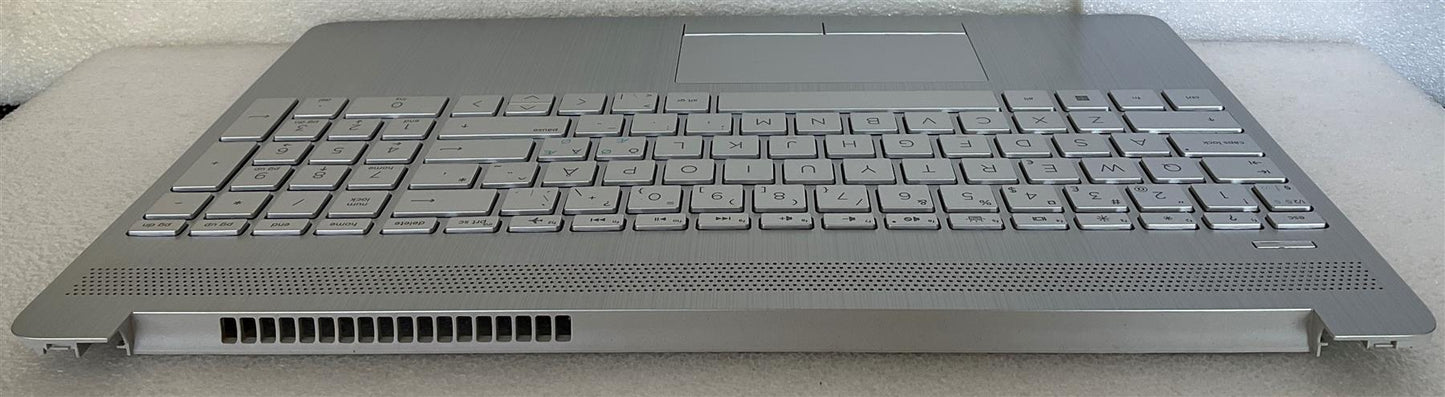 HP 15-DW 15Z-GW 15S-DU L53736-DH1 Danish Finnish Norwegian Palmrest Keyboard NEW