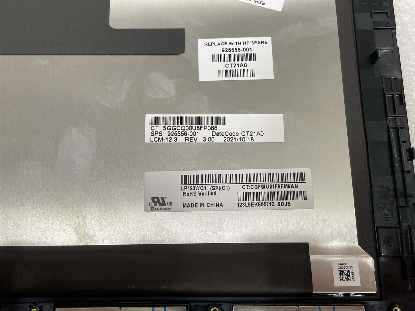 HP Elite x2 1012 G2 Tablet 925556-001 Display Touch Screen LCD 12.3 inch WQXGA