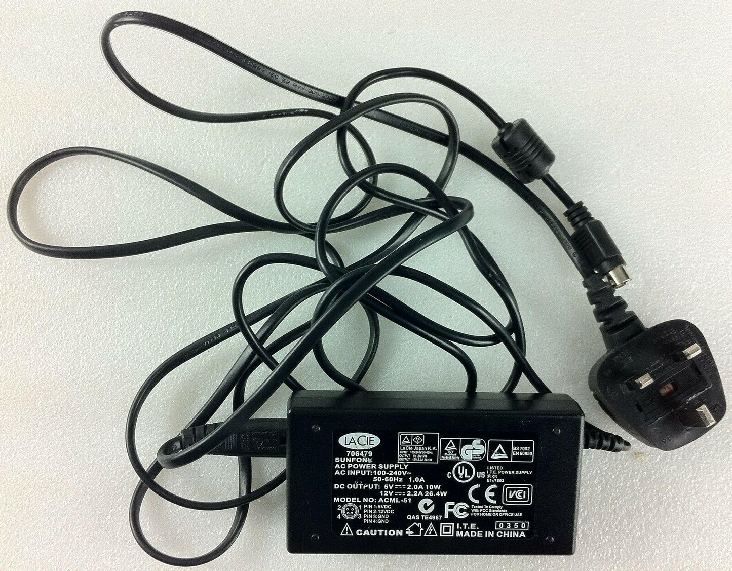 For Lacie ACML-51 Power Adapter Supply