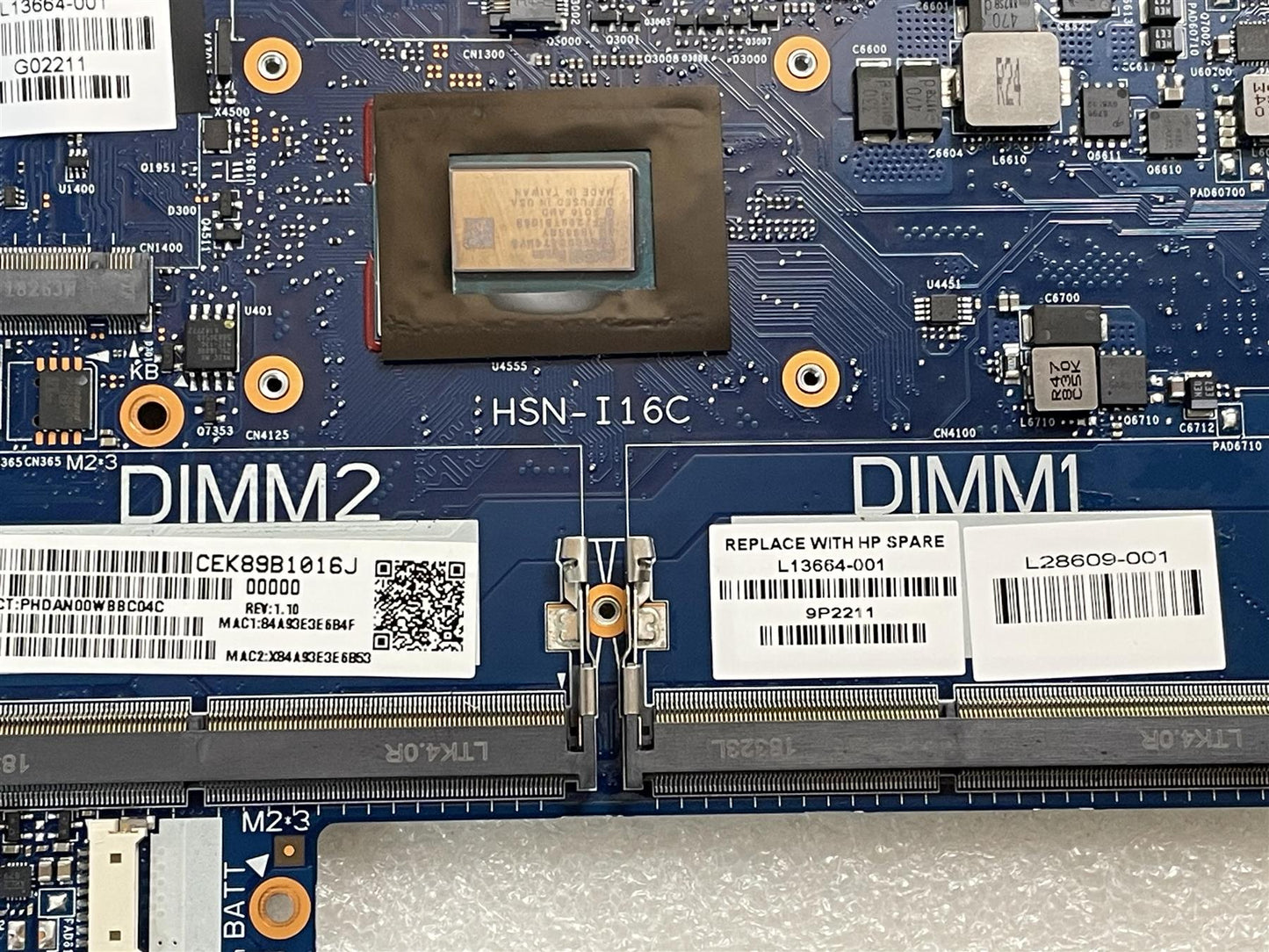 For HP EliteBook 735 G5 Motherboard L13664-001 AMD Ryzen UMA NEW - We send L13663