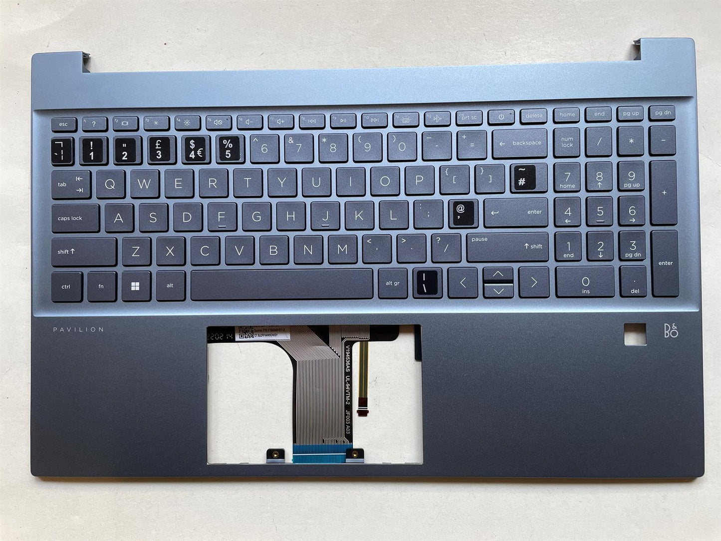 HP Pavilion 15-EG 15-EH M14600-031 M08918 UK English Keyboard Palmrest Sticker