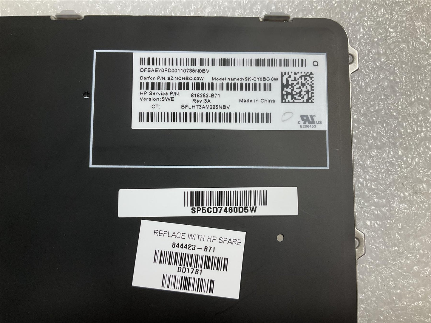 for HP EliteBook Folio 1040 G3 844423-B71 Swedish Finnish Backlight Keyboard NEW