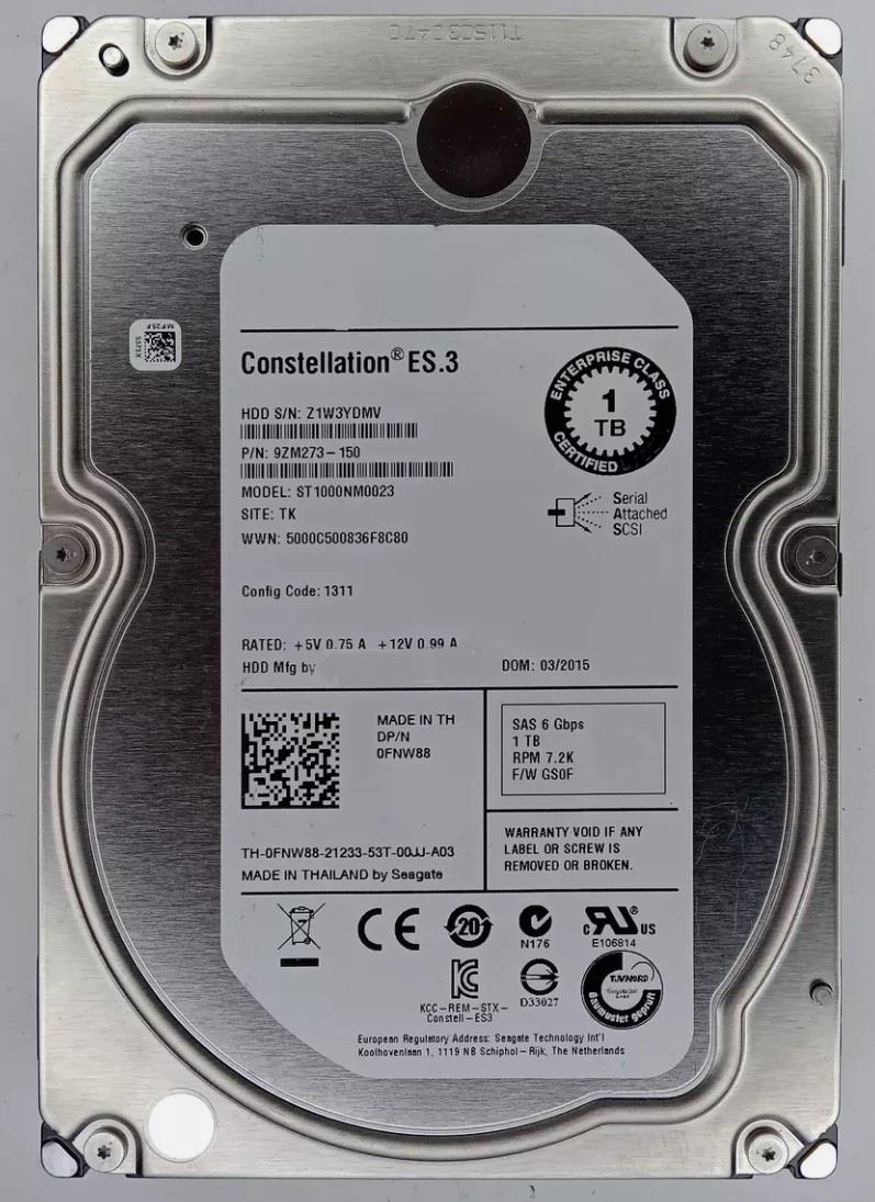 Seagate SAS 1TB Constellation ST1000NM0023 Hp 867462-001 695507-005 Hard Disk Drive ST1000NM0023 1TB SAS 867462-001 695507-005