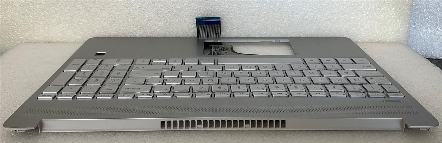 HP 15S-FQ 15S-EQ 15-EF 15-DY L68125-B31 US International Keyboard Palmrest NEW