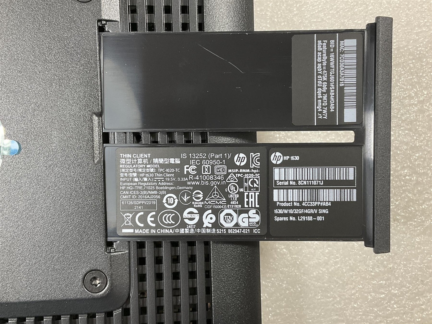 HP t630 Thin Client L29188-001 4CC33PP#AB4 32GB Storage 4GB Ram TPC-I020-TC NEW