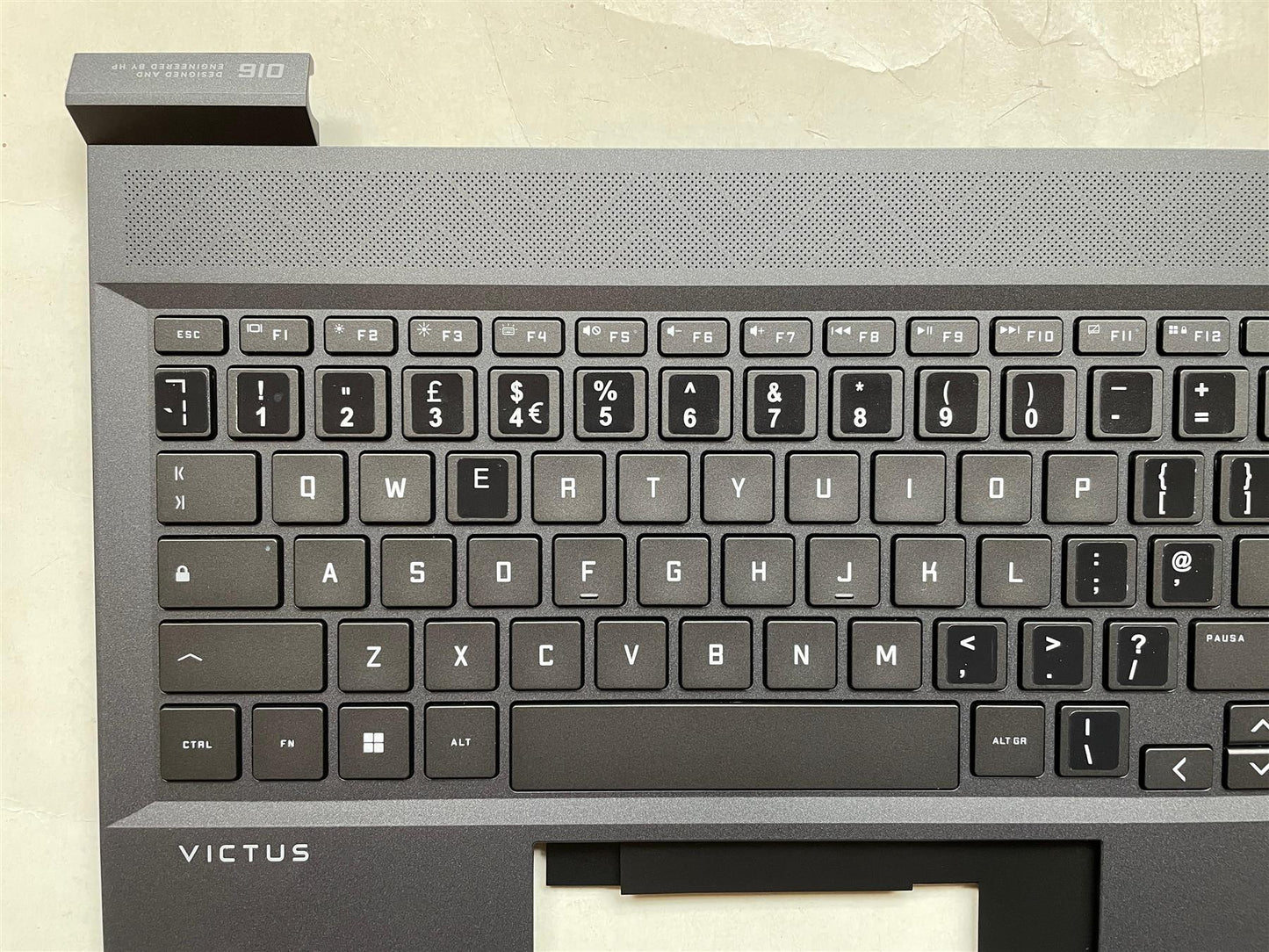 HP VICTUS 16-D 16-E M76862-031 M75757-031 UK English Keyboard Palmrest Sticker