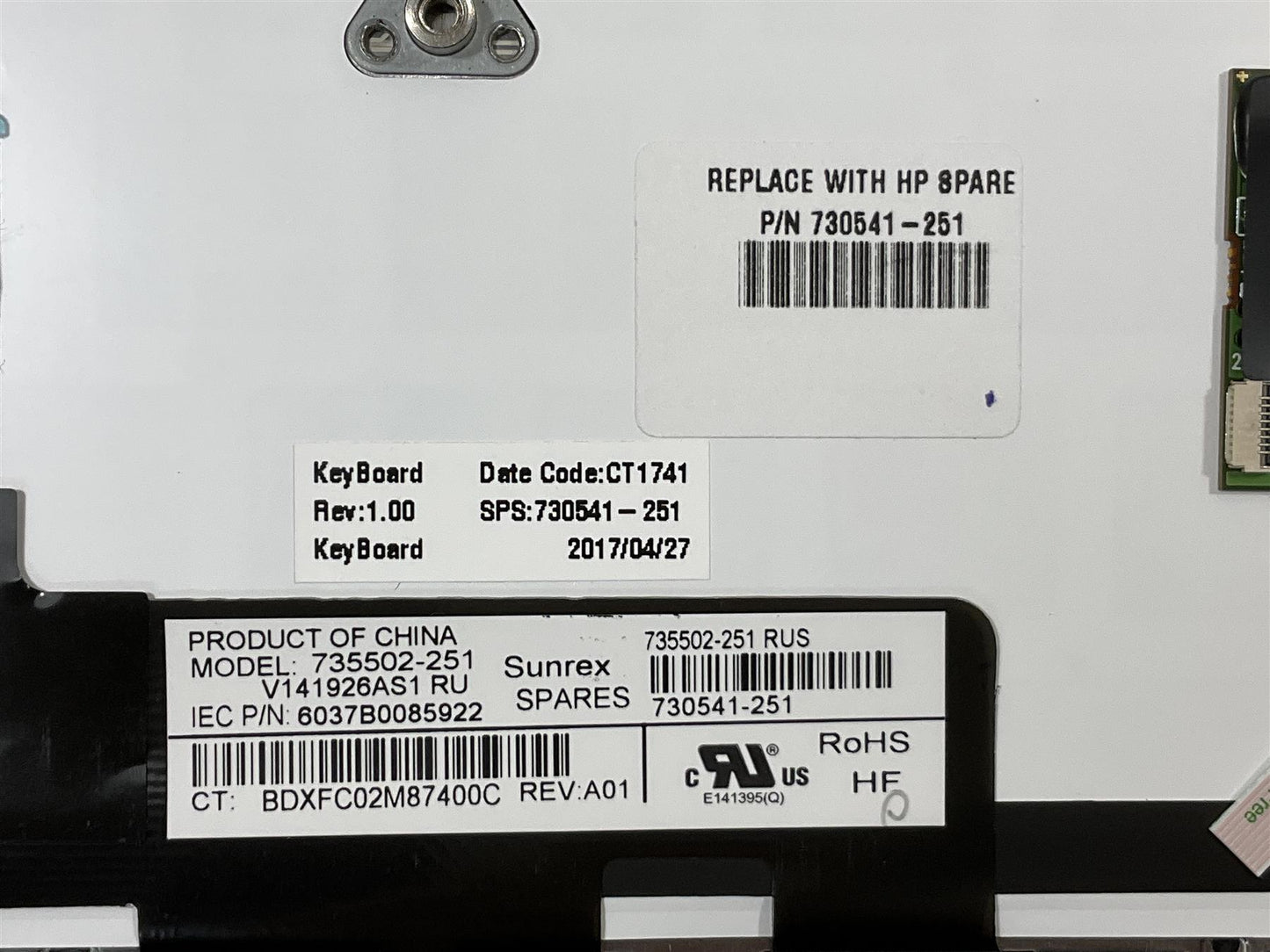 for HP EliteBook 720 820 G1 G2 730541-251 Russian Russ Backlight Keyboard NEW
