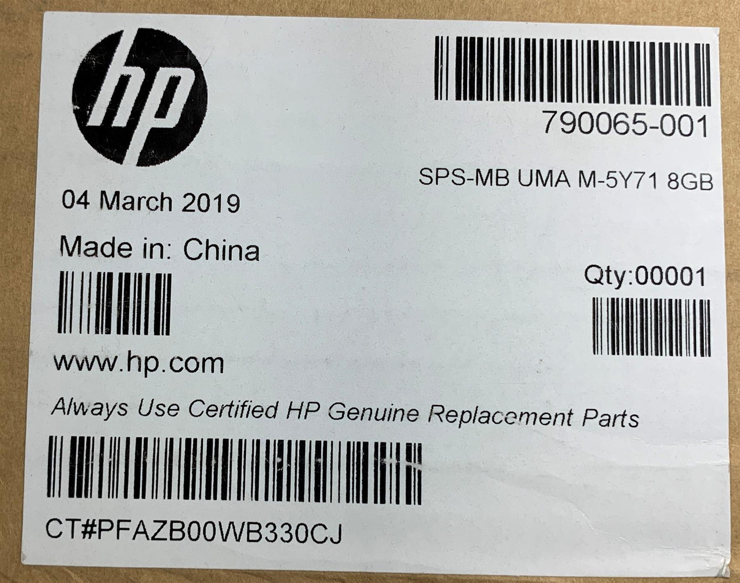 HP EliteBook Folio 1020 G1 790065-001 Intel Core Motherboard 8GB NEW - We are sending 790064