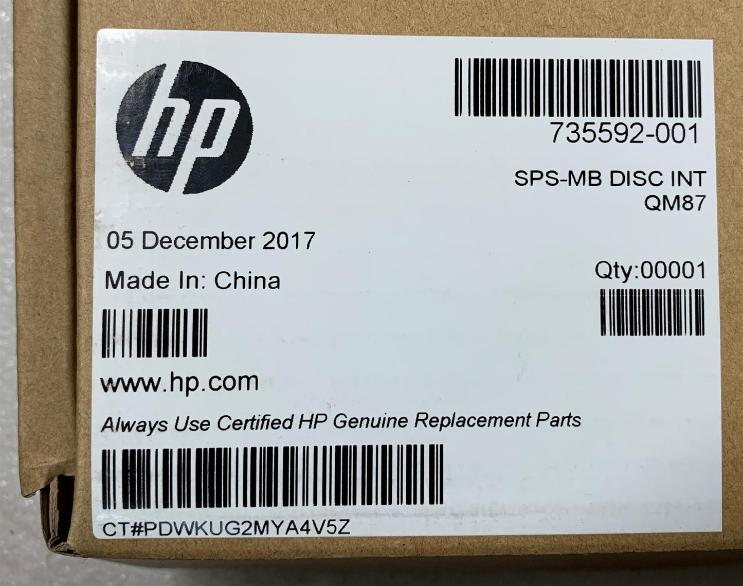 HP ZBook 17 Mobile Workstation 735592-001 501 601 Intel QM87 Chipset Motherboard