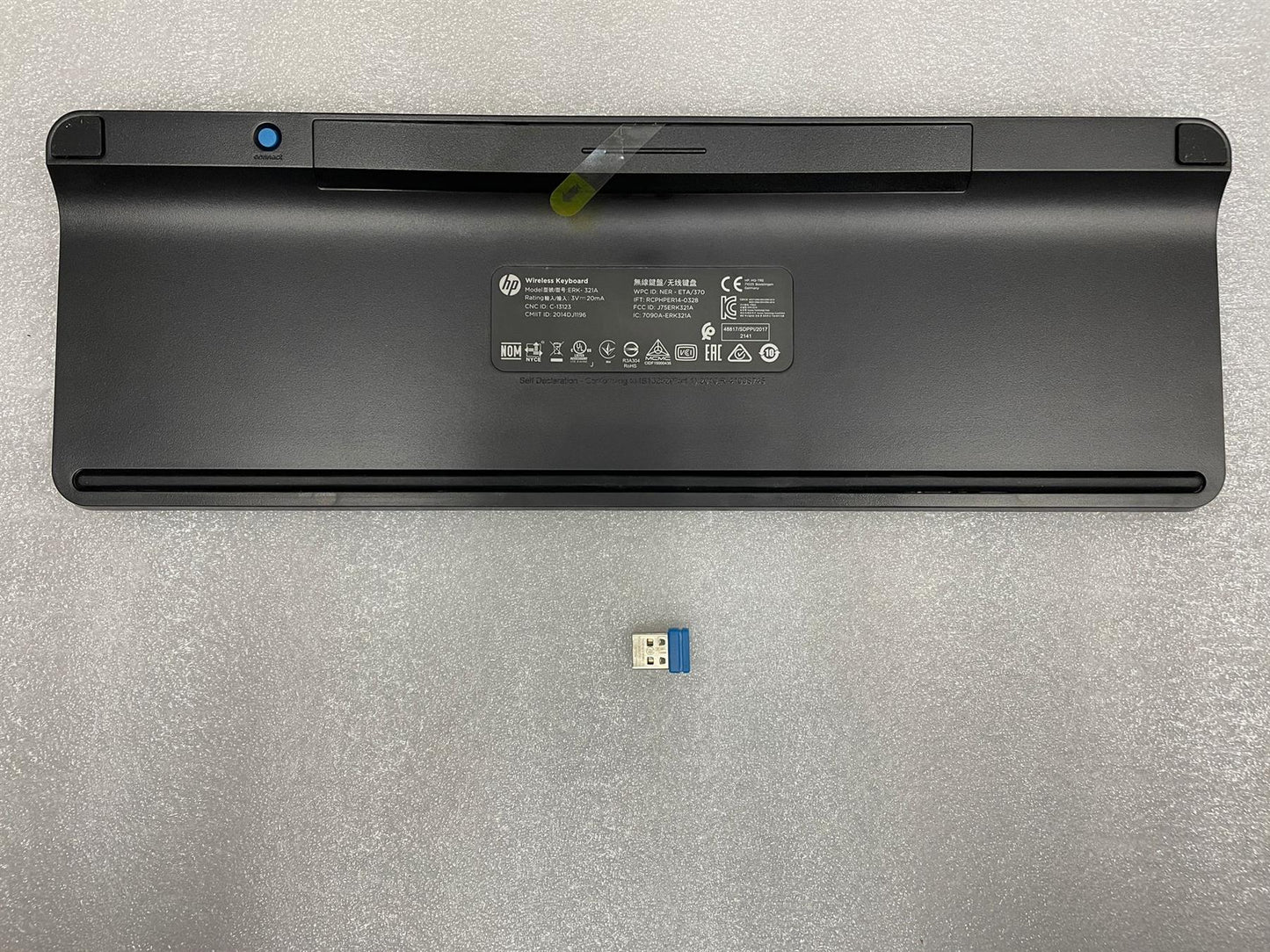 HP 789404-031 USB Wireless Keyboard Mouse Black UK English Sticker ERK-321A NEW