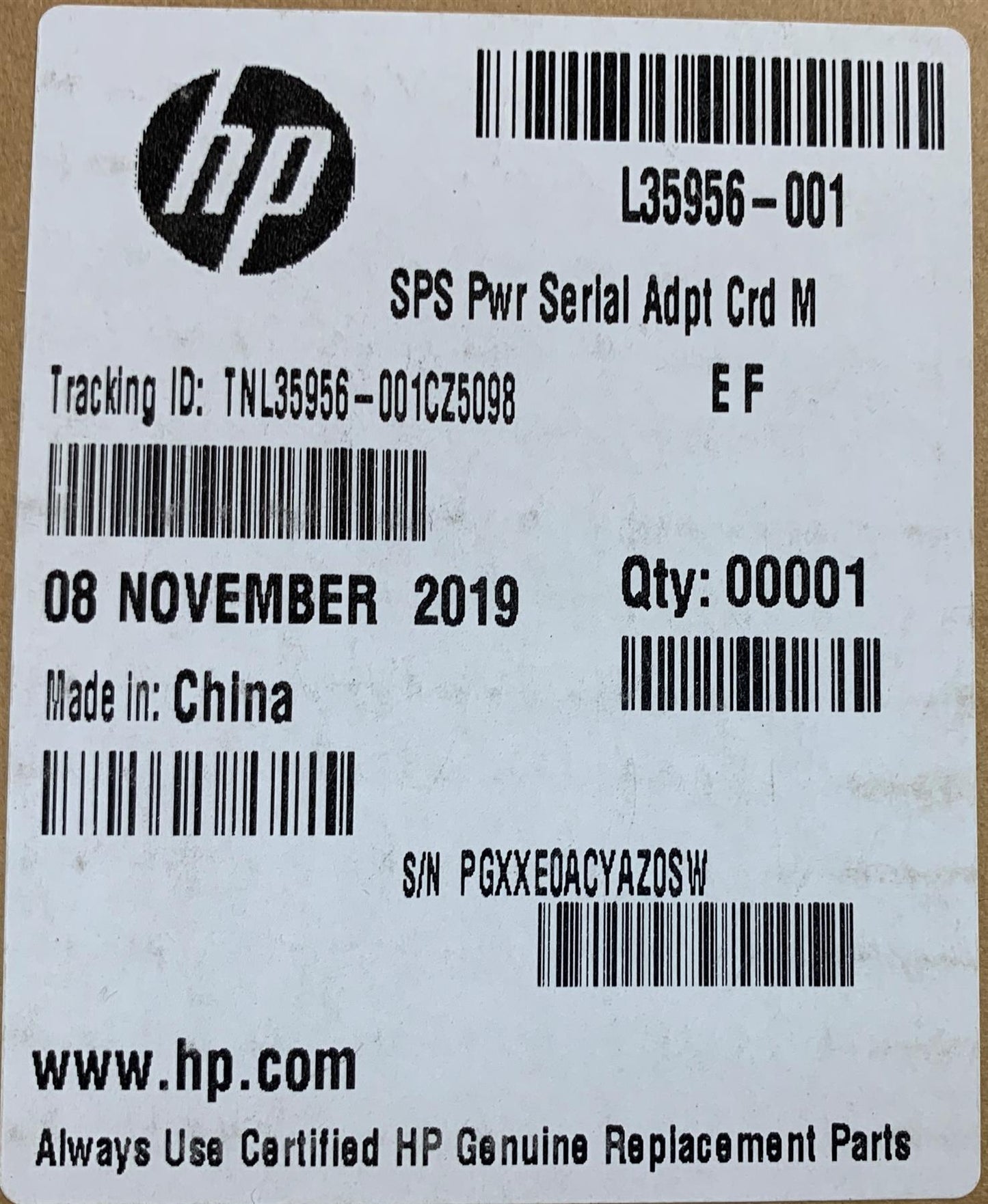 HP Engage Flex Pro-C Retail System L35956-001 Powered Serial Port Adapter NEW