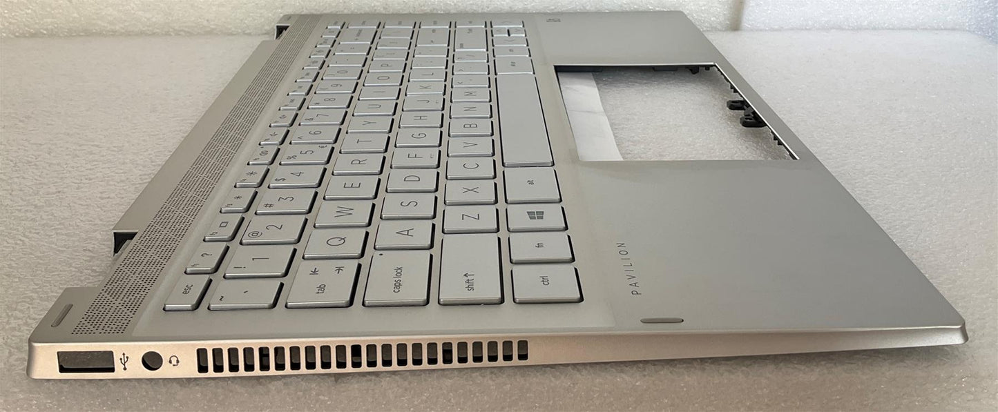 HP PAVILION X360 14-DW 14T-DW M01287-B31 US International Keyboard Palmrest NEW