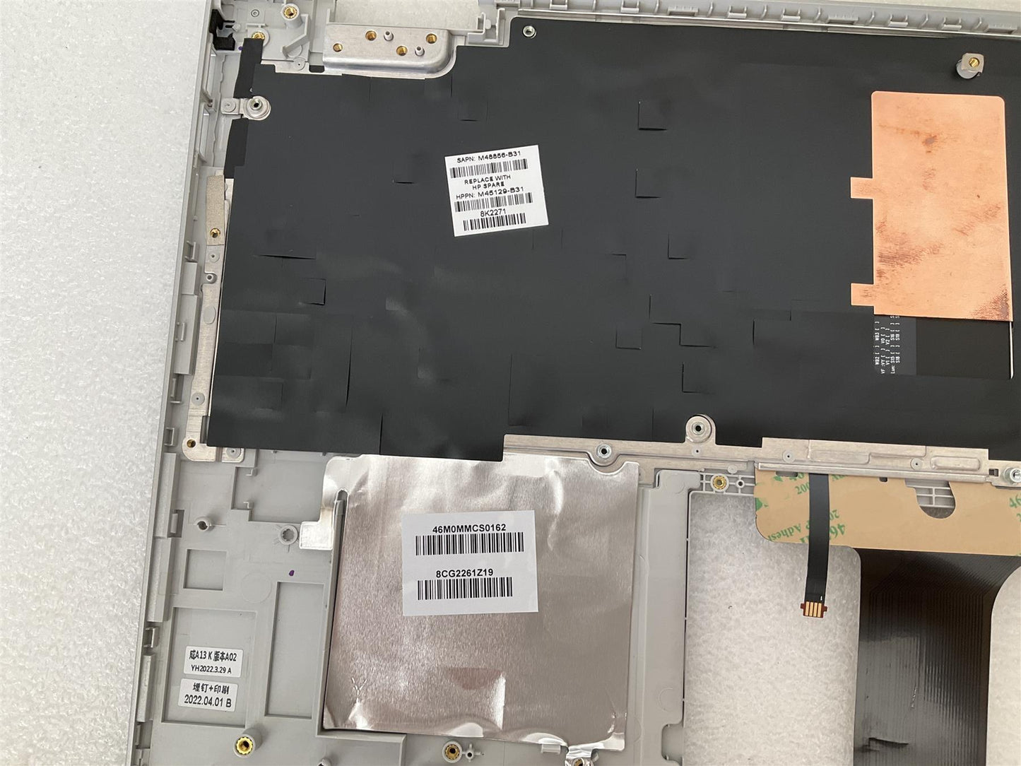 HP PAVILION X360 15-ER M48856-B31 M45129-B31 US int. English International also named dutch Keyboard Palmrest