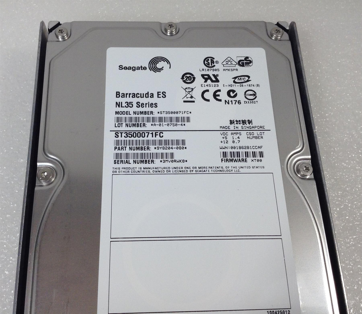 HP 645113-001 500Gb 7200 RPM Seagate Dual Channel FATA Hard Drive ST3500071FC