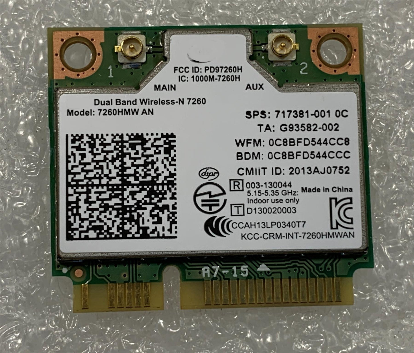 For Hp 717381-001 Listele - WLAN 802.11ABGN+BT4 2x2 HMC NMA