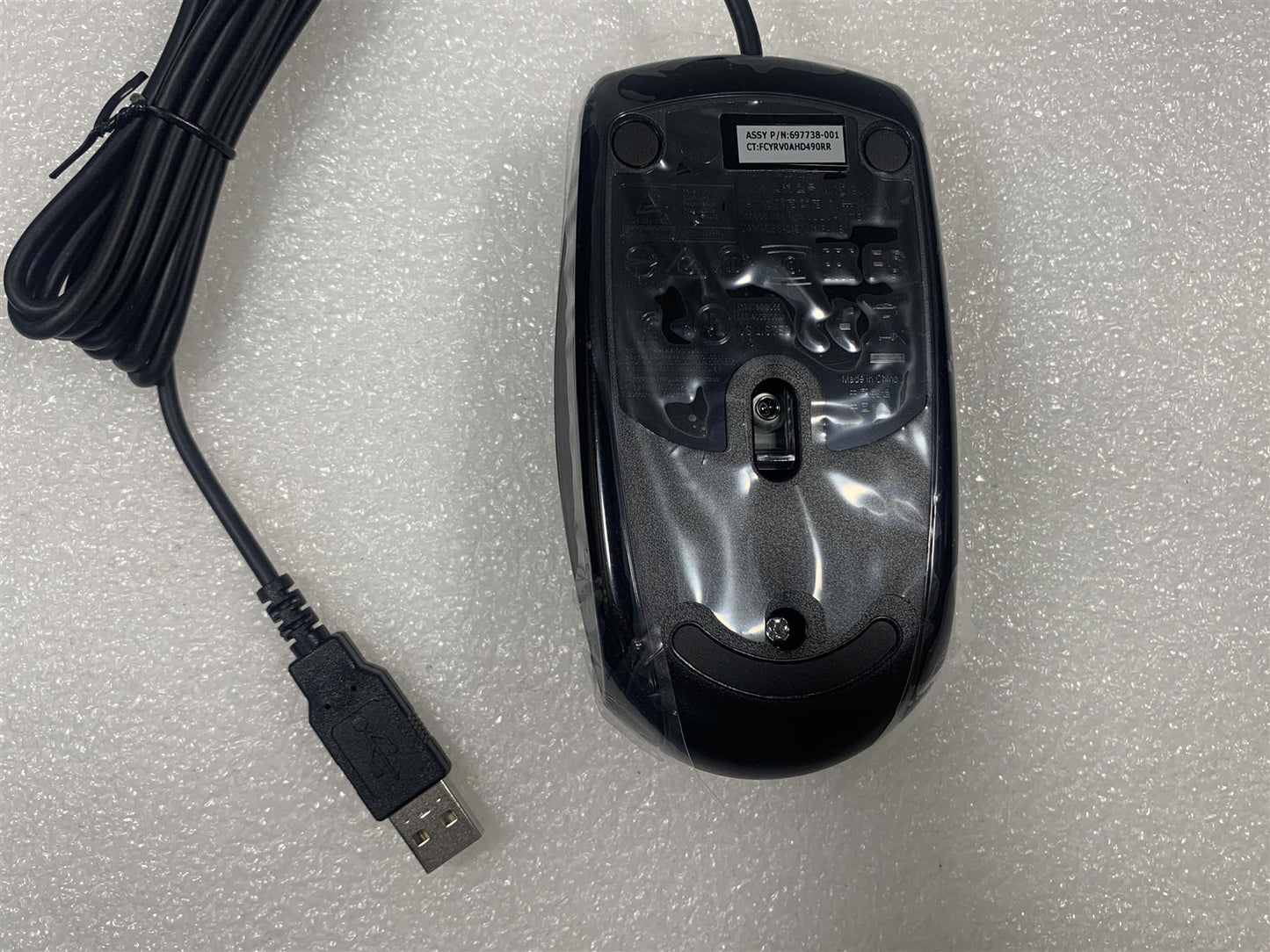 HP 697738-001 Black USB Wired Mouse MODGUO FCYRV0AHD490RR Genuine Original NEW